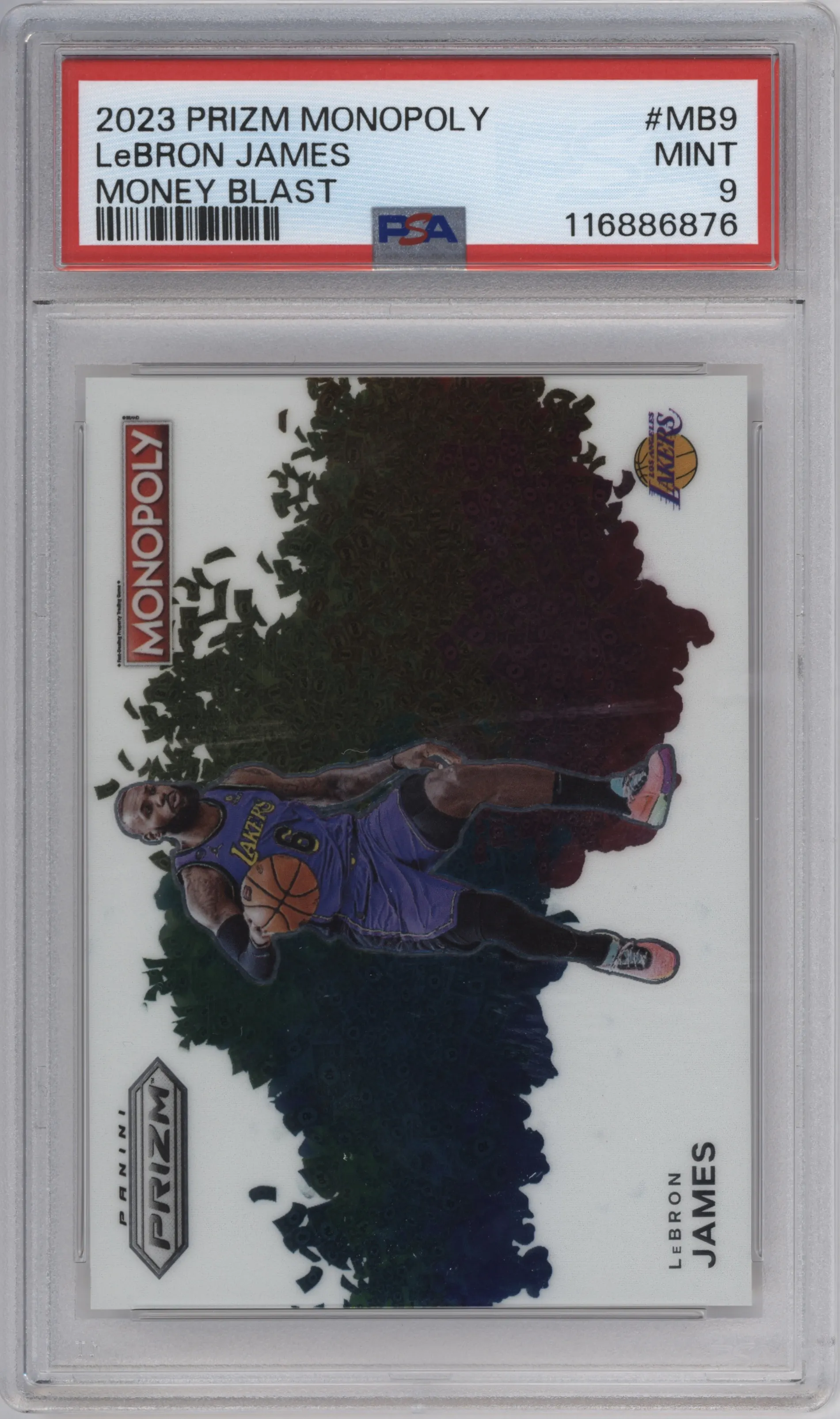 2023 Panini Prizm Monopoly Money Blast LeBron James #MB-9 PSA 9