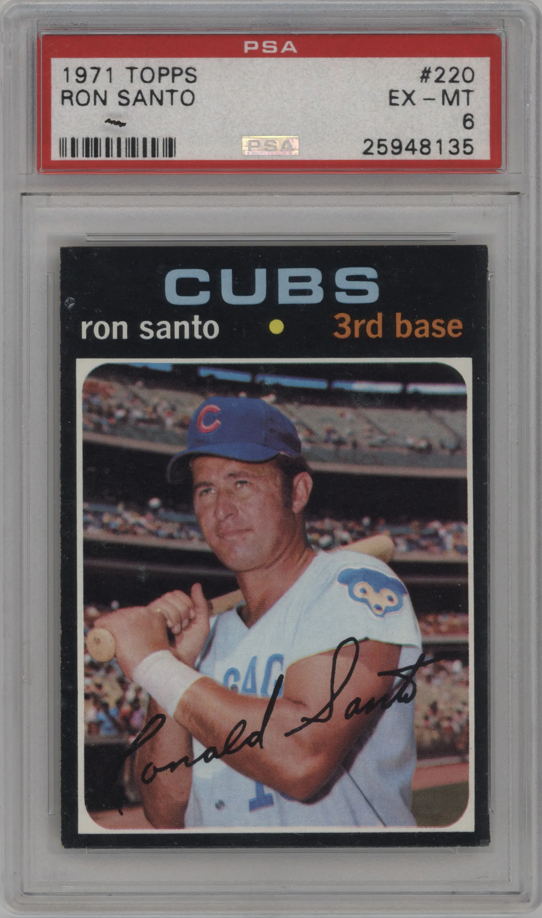 1971 Topps Ron Santo #220 PSA 6