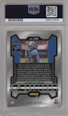 Jahmyr Gibbs from the 2023 Panini Prizm set featuring a Silver Prizm parallel graded by PSA and given an overall grade of 10.