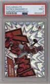 Patrick Mahomes II from the 2023 Panini Absolute set graded by PSA and given an overall grade of 9.