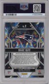 Drake Maye from the 2024 Panini Prizm set graded by PSA and given an overall grade of 10.