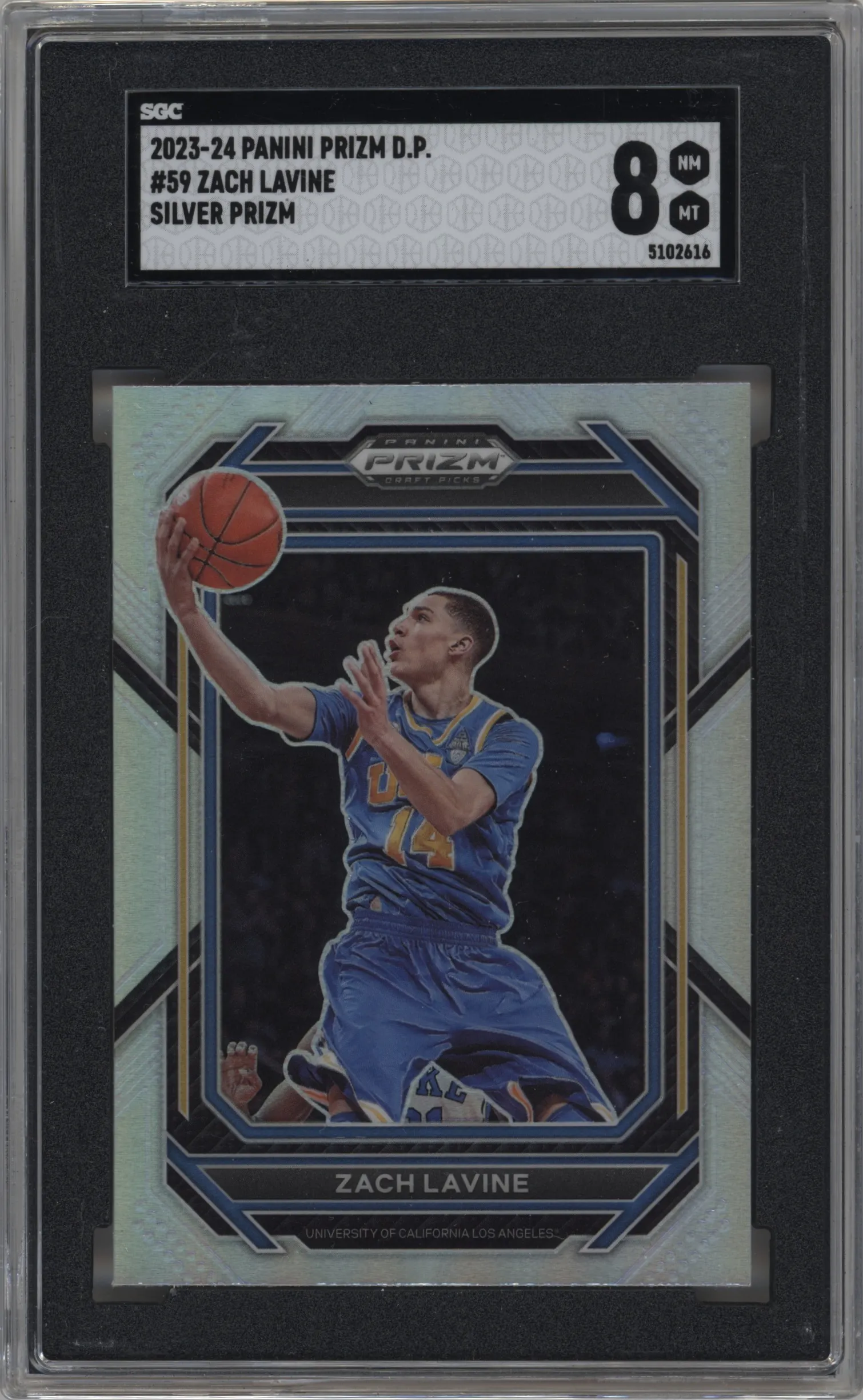 2023 Panini Prizm Draft Picks Zach LaVine Silver Prizm SGC 8