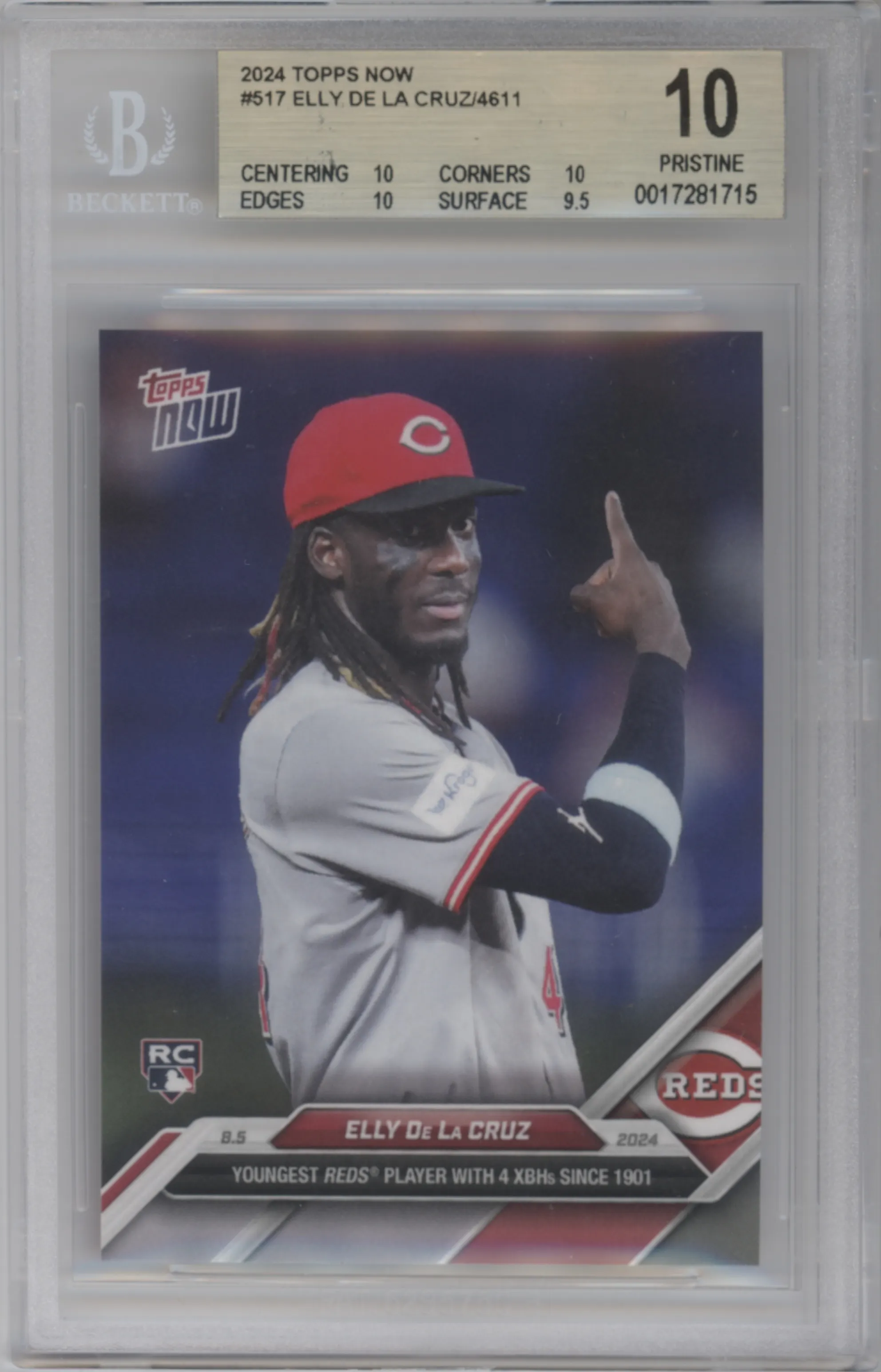 2024 Topps Now Elly De La Cruz #517 BGS 10