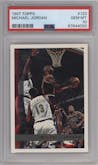 Michael Jordan from the 1997-98 Topps  set graded by PSA and given an overall grade of 10.