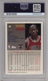 Michael Jordan from the 1997-98 Topps  set graded by PSA and given an overall grade of 10.