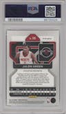 Jalen Green from the 2021-22 Panini Prizm  set featuring a Pink Ice parallel graded by PSA and given an overall grade of 10.