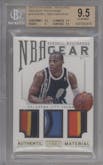 Russell Westbrook from the 2012-13 Panini National Treasures set featuring a Prime parallel graded by Beckett and given an overall grade of 9.5.