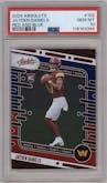 Jayden Daniels from the 2024 Panini Absolute set featuring a Red/Blue parallel graded by PSA and given an overall grade of 10.