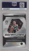 Jalen Wilson from the 2023-24 Panini Prizm set featuring a Mojo parallel graded by PSA and given an overall grade of 8.