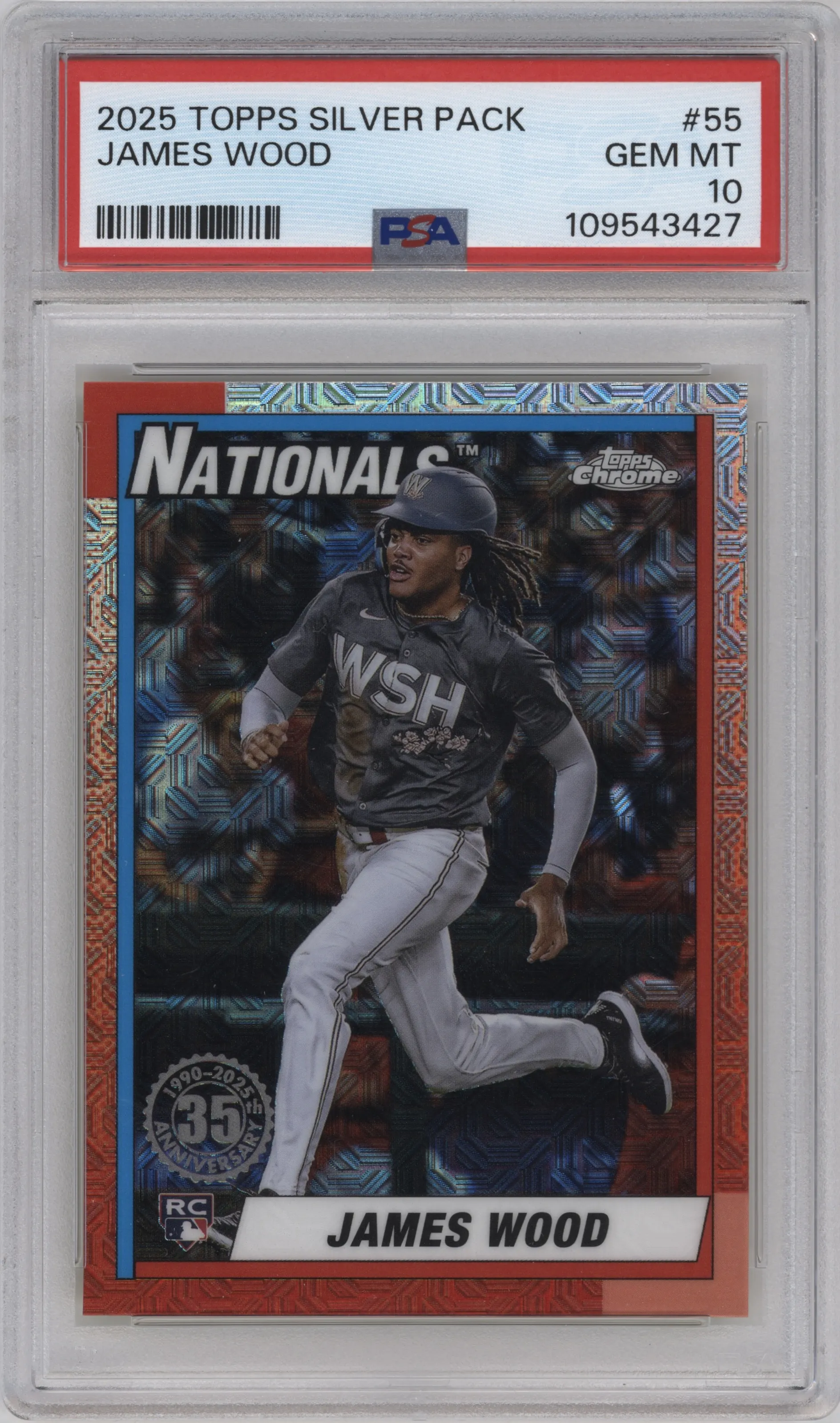 2025 Topps 1990 35th Anniv.Chr. James Wood PSA 10