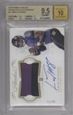 Lamar Jackson from the 2018 Panini Flawless set graded by Beckett and given an overall grade of 9.5.