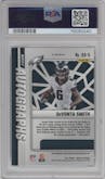 DeVonta Smith from the 2021 Panini Mosaic set graded by PSA and given an overall grade of 9.
