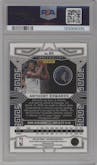 Anthony Edwards from the 2022-23 Panini Obsidian set featuring a Electric Etch White Pulsar parallel graded by PSA and given an overall grade of 8.