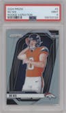 Bo Nix from the 2024 Panini Prizm set graded by PSA and given an overall grade of 9.