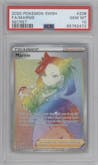 Marnie from the 2020 Pokemon SWSH set graded by PSA and given an overall grade of 10.