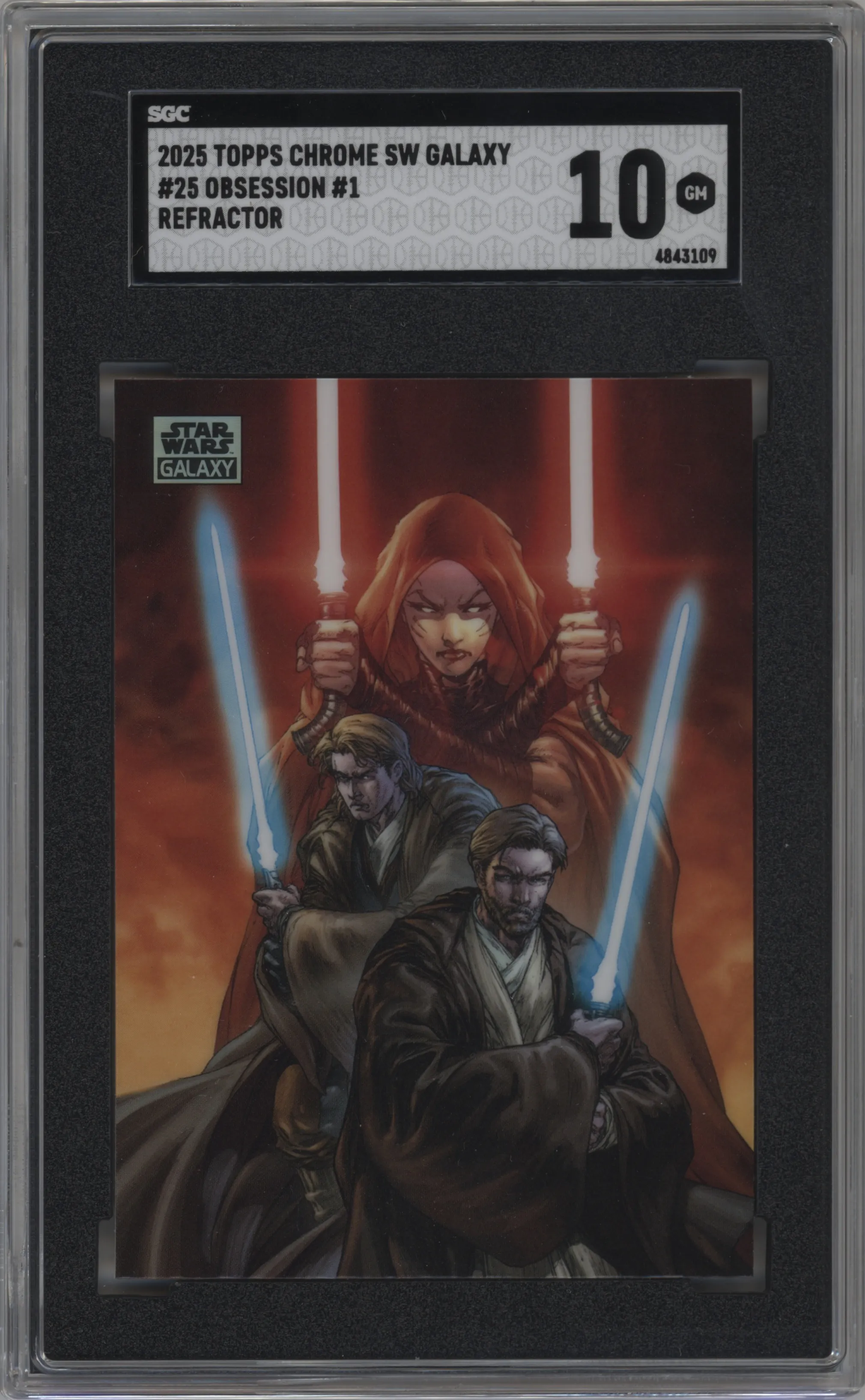 2025 Topps Chrome Star Wars Galaxy Obsession Refractor #25 SGC 10