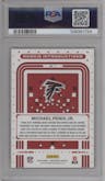 Michael Penix Jr. from the 2024 Panini Photogenic set featuring a Red parallel graded by PSA and given an overall grade of 10.