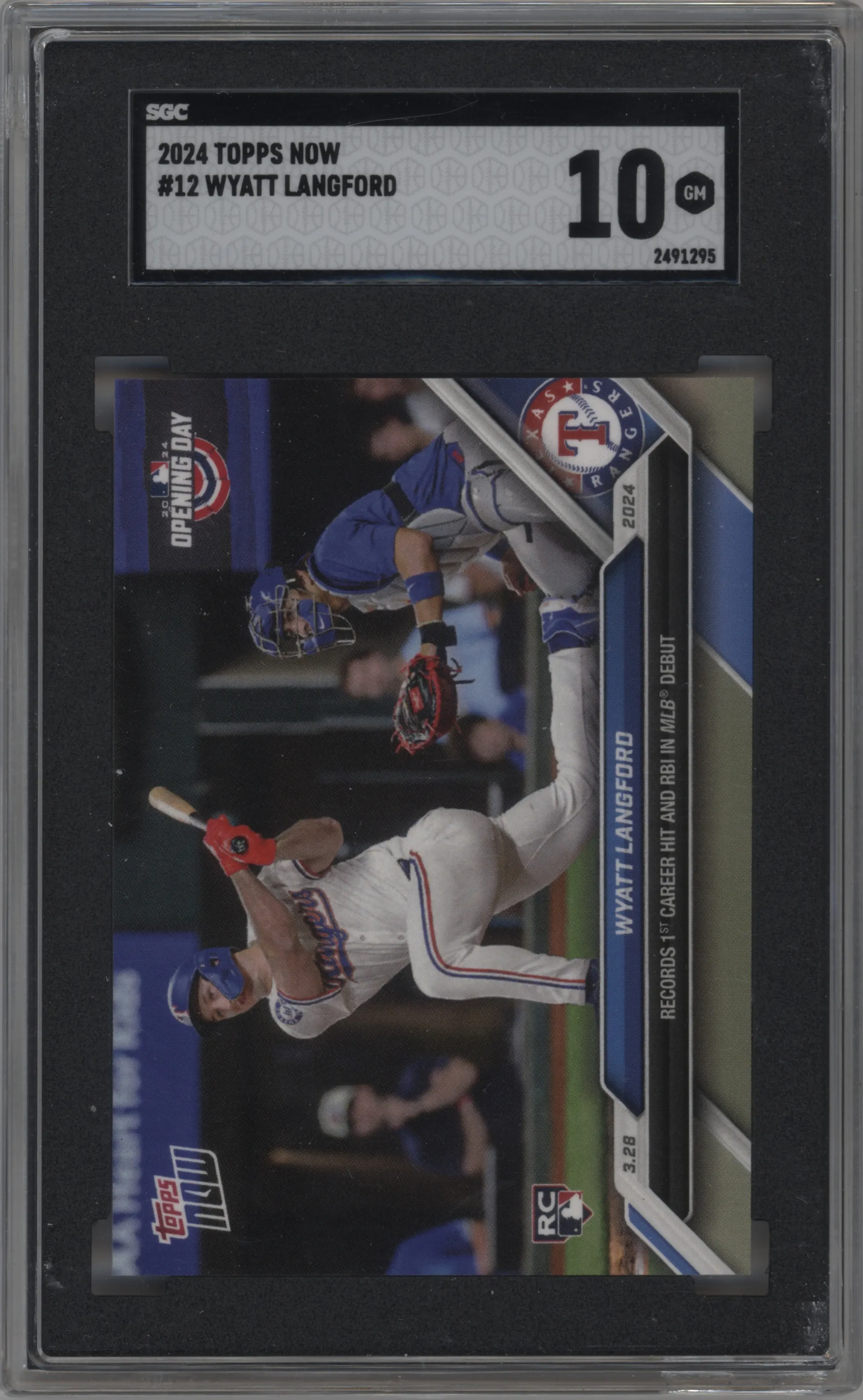 2024 Topps Now Wyatt Langford SGC 10