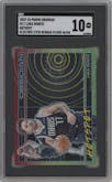 Luka Doncic from the 2023-24 Panini Obsidian set featuring a Electric Etch Reggae Flood parallel graded by SGC and given an overall grade of 10.
