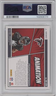 Bijan Robinson from the 2024 Panini Luminance set graded by PSA and given an overall grade of 9.