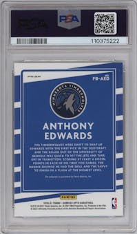 Anthony Edwards from the 2020-21 Panini Donruss Optic set graded by PSA and given an overall grade of 9.