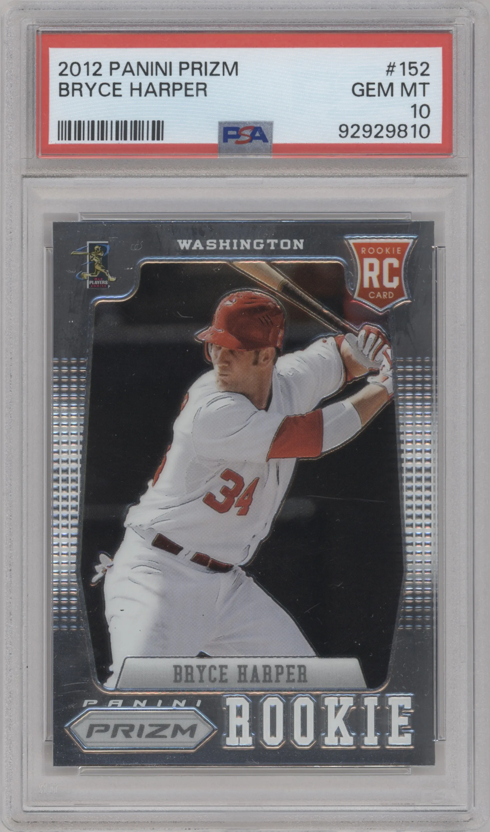 2012 Panini Prizm Bryce Harper #152 PSA 10