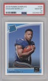 Saquon Barkley from the 2018 Panini Donruss set graded by PSA and given an overall grade of 10.