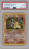 Charizard from the 1999 Pokemon set graded by PSA and given an overall grade of 6.