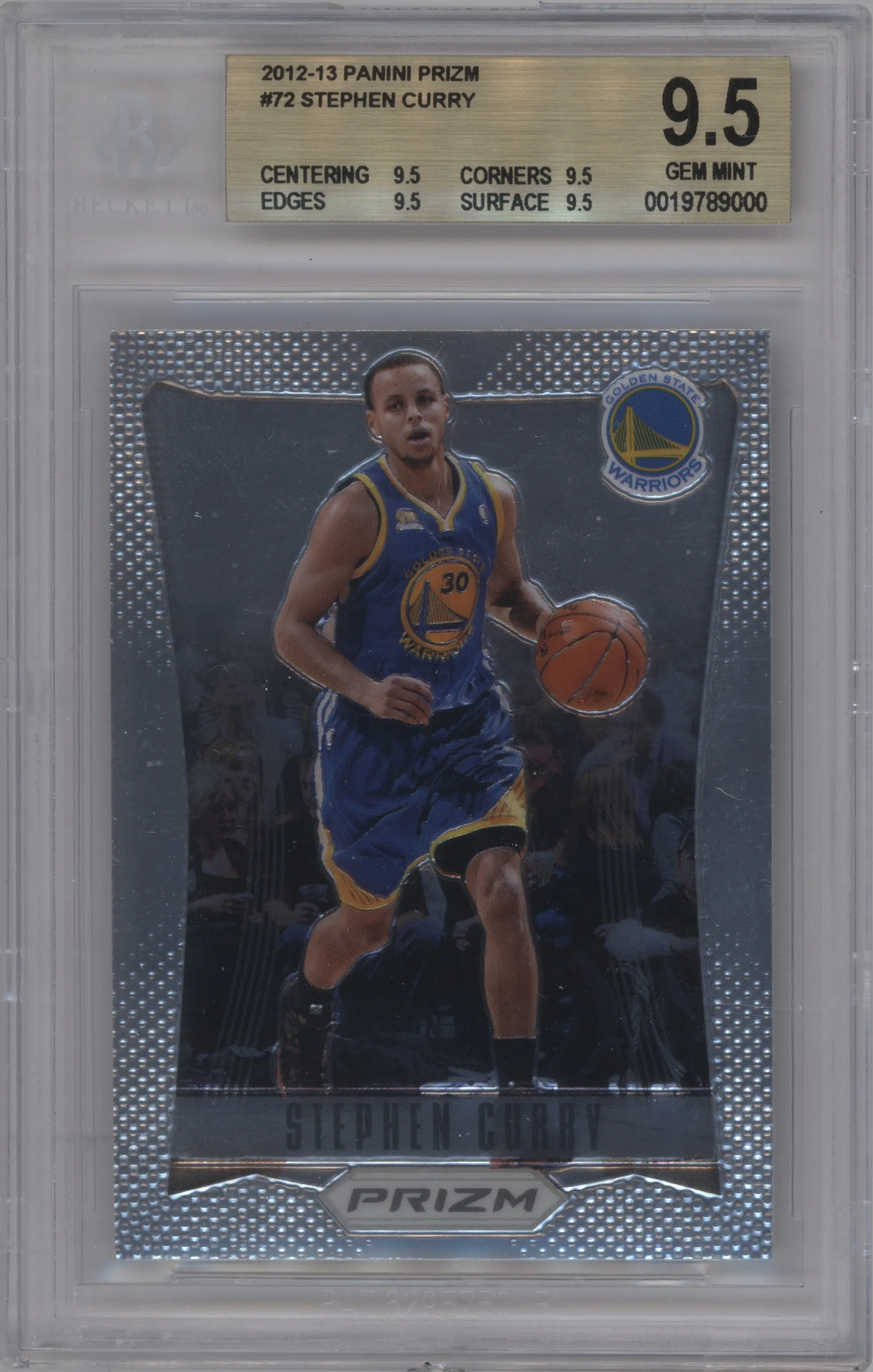 2012 Panini Prizm Stephen Curry #72 BGS 9.5