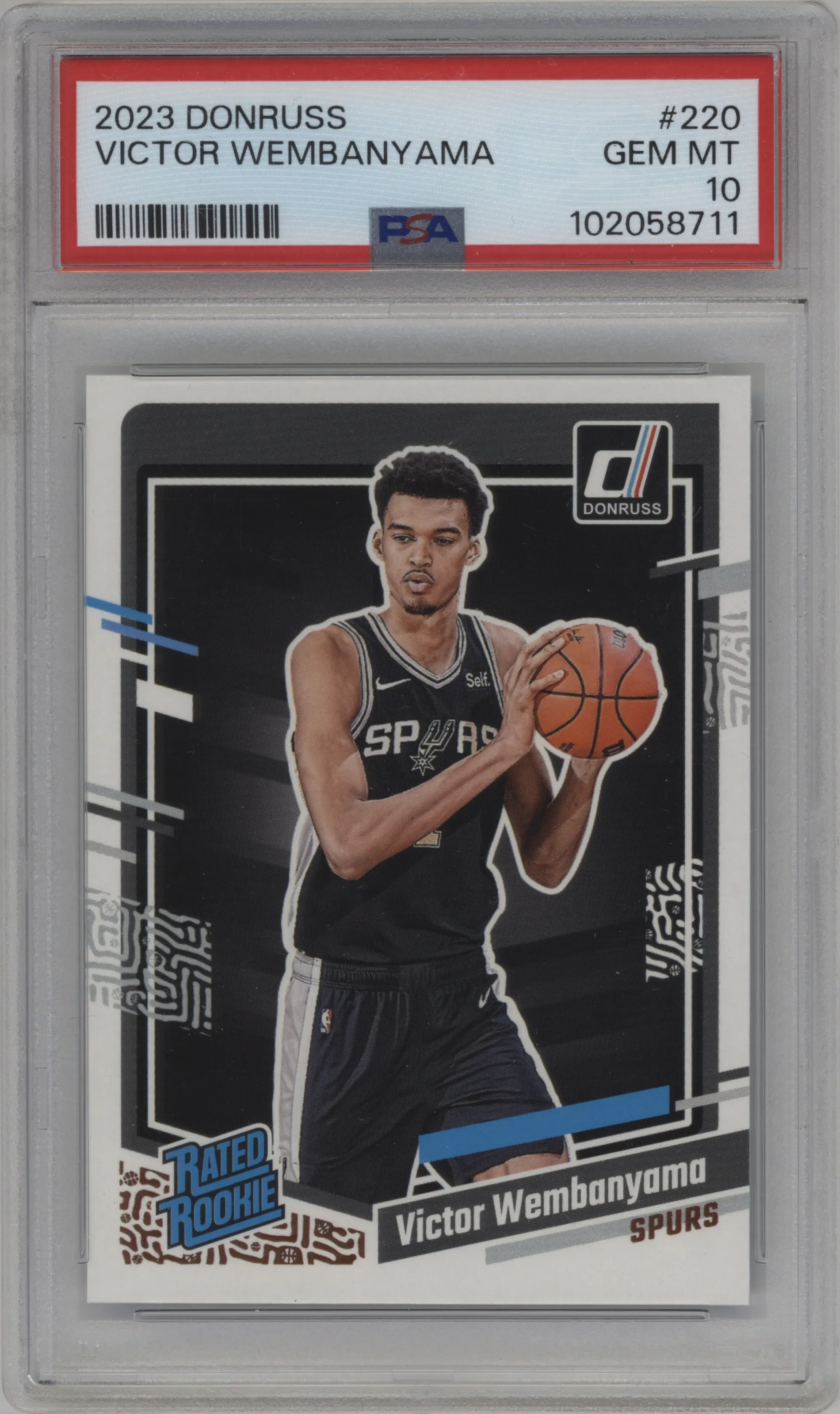 2023 Panini Donruss Rated Rookie Victor Wembanyama PSA 10
