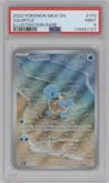 Squirtle from the 2023 Pokemon SV set graded by PSA and given an overall grade of 9.