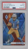 Quentin Johnston from the 2023 Panini Phoenix set featuring a Fire Burst parallel graded by PSA and given an overall grade of 10.