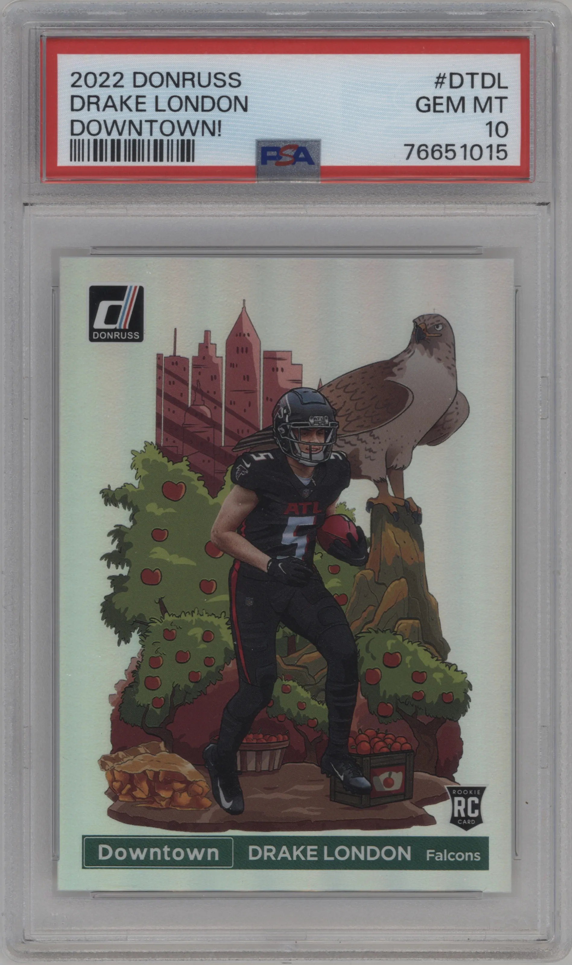 2022 Panini Donruss Downtown Drake London #DT-DL PSA 10