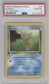  Horsea from the 1999 Pokemon set graded by PSA and given an overall grade of 10.