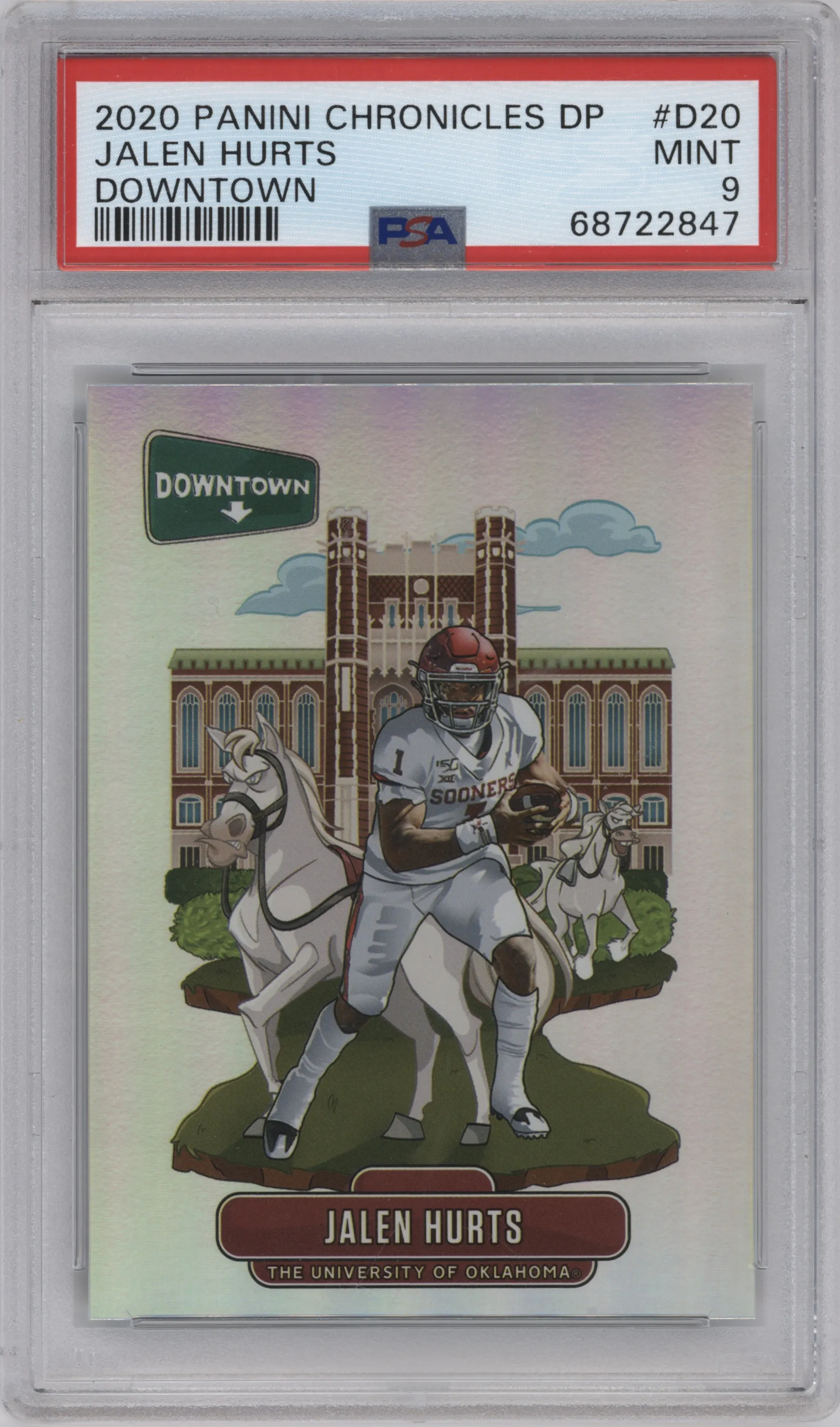 2020 Panini Chronicles Draft Picks Downtown Jalen Hurts #D20 PSA 9