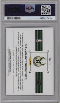 Giannis Antetokounmpo from the 2024-25 Panini PhotoGenic set graded by PSA and given an overall grade of 10.