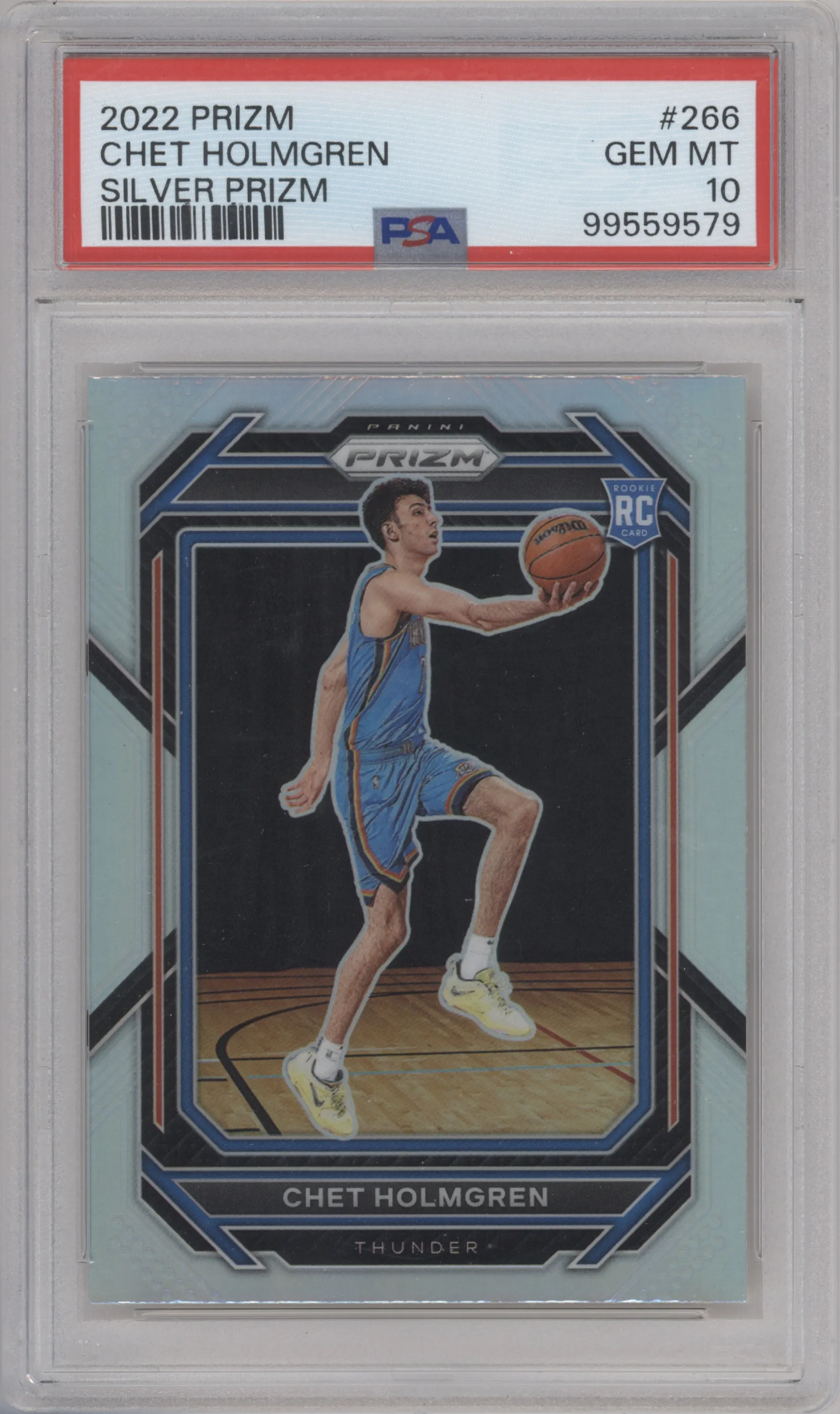 2022 Panini Prizm Chet Holmgren Silver Prizm PSA 10