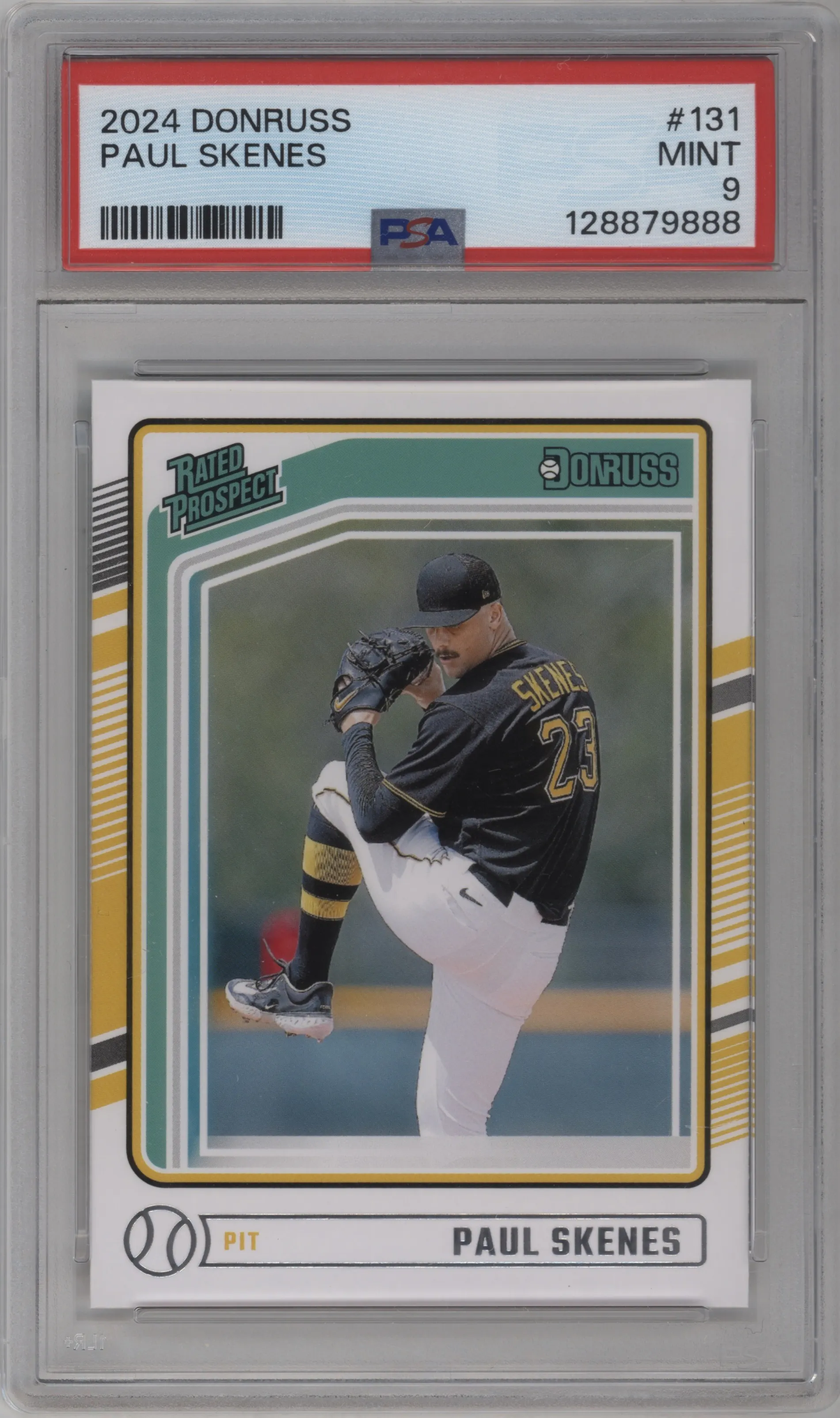 2024 Panini Donruss Rated Prospect Paul Skenes #131 PSA 9