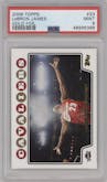 LeBron James from the 2008-09 Topps set featuring a Gold Foil parallel graded by PSA and given an overall grade of 9.