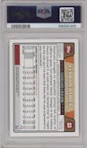 LeBron James from the 2008-09 Topps set featuring a Gold Foil parallel graded by PSA and given an overall grade of 9.