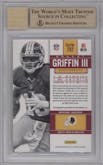 Robert Griffin III from the 2012 Panini Contenders set graded by Beckett and given an overall grade of 9.5.