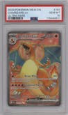 Charizard ex from the 2023 Pokemon SV set graded by PSA and given an overall grade of 10.
