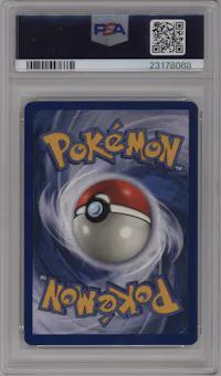 Dragonite from the 1999 Pokemon set graded by PSA and given an overall grade of 10.