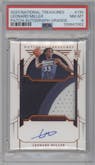 Leonard Miller from the 2023-24 Panini National Treasures set featuring a Orange parallel graded by PSA and given an overall grade of 8.