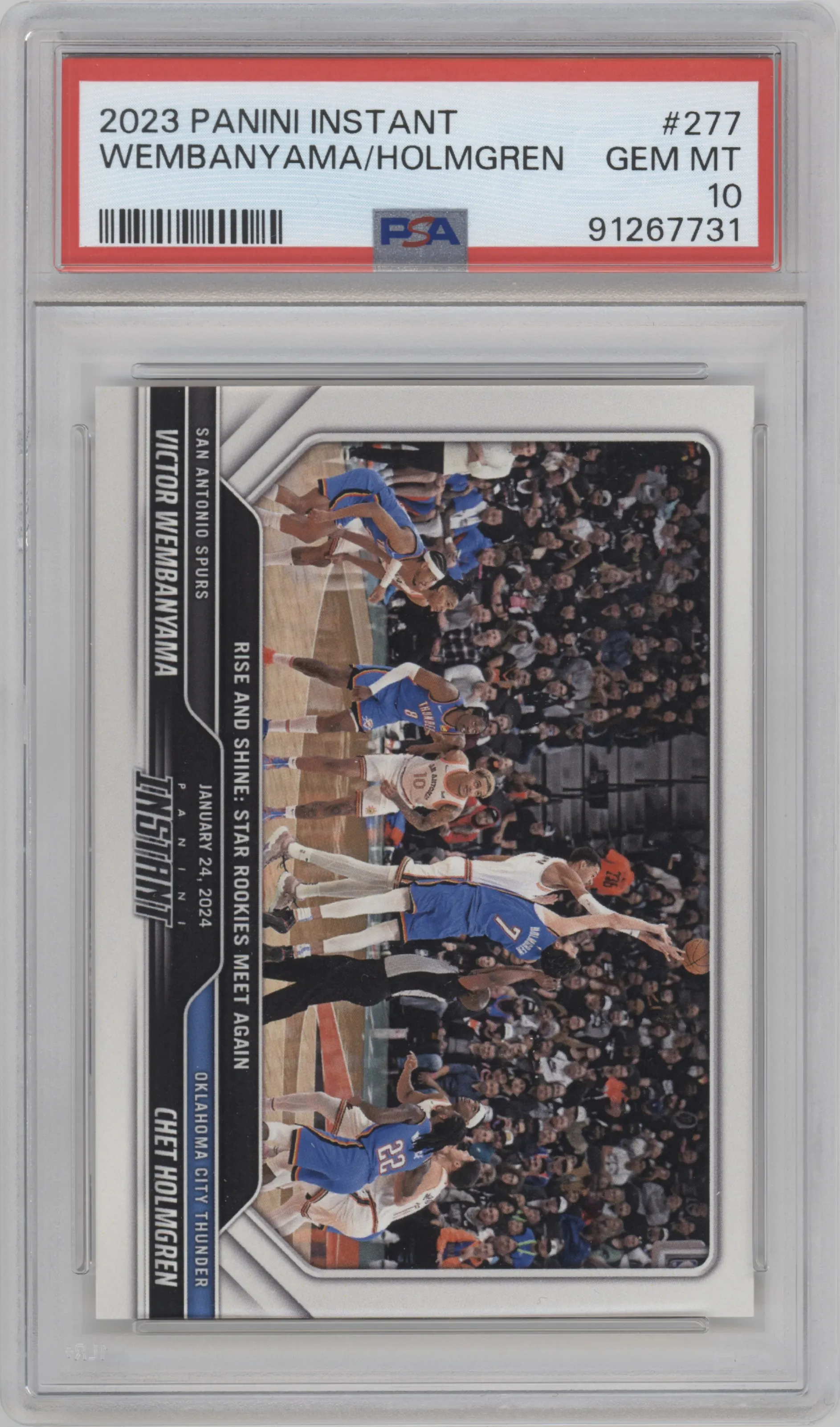 2023 Panini Instant NBA Victor Wembanyama/Chet Holmgren PSA 10