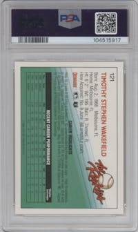 Tim Wakefield from the 1992 Donruss The Rookies set graded by PSA and given an overall grade of 10.