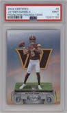 Jayden Daniels from the 2024 Panini Certified set graded by PSA and given an overall grade of 9.