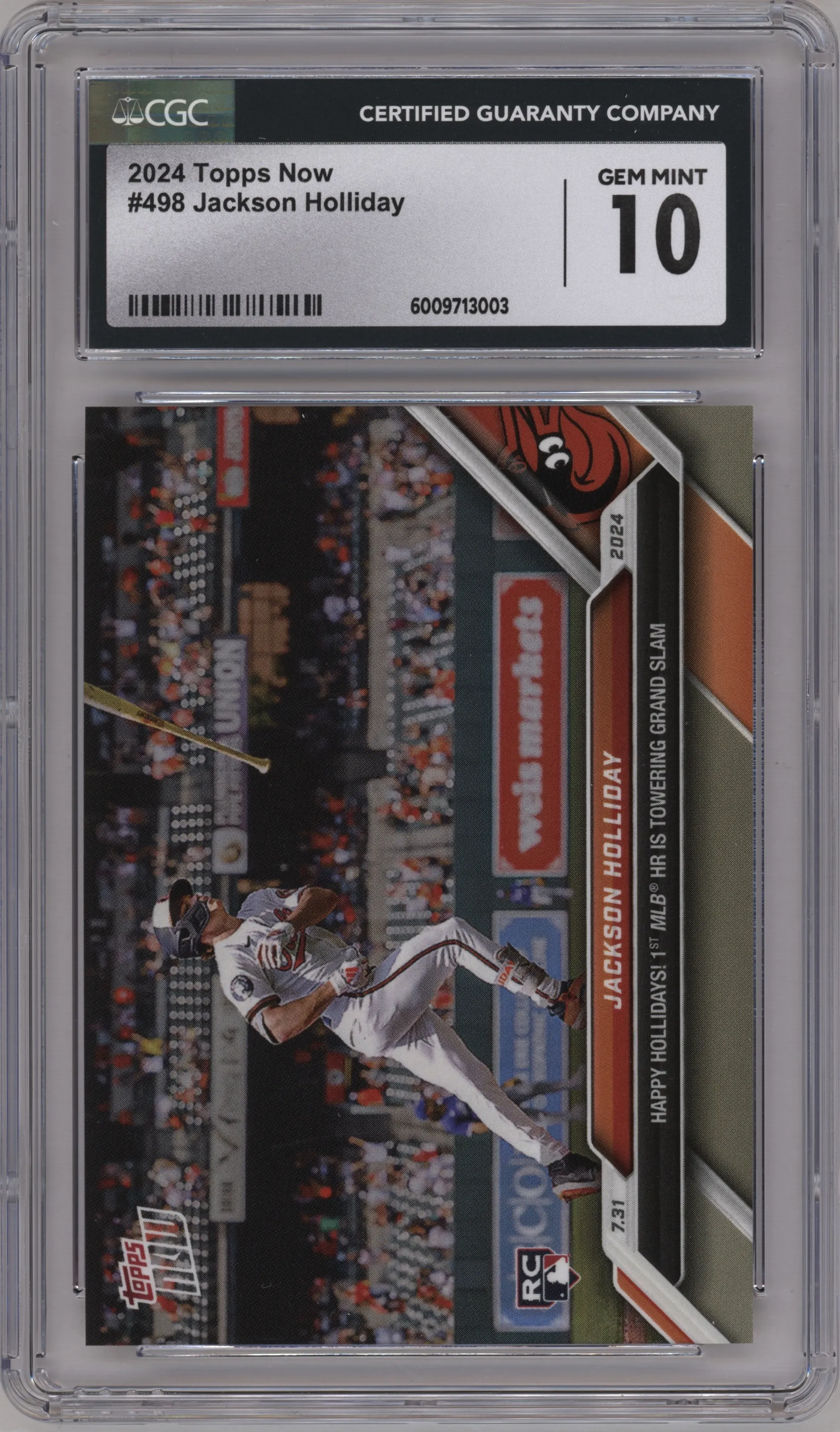 2024 Topps Now Jackson Holliday #498 CGC 10