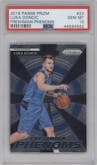 Luka Doncic from the 2018-19 Panini Prizm set graded by PSA and given an overall grade of 10.