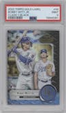 Bobby Witt Jr. from the 2022 Topps Gold Label set featuring a Black parallel graded by PSA and given an overall grade of 9.